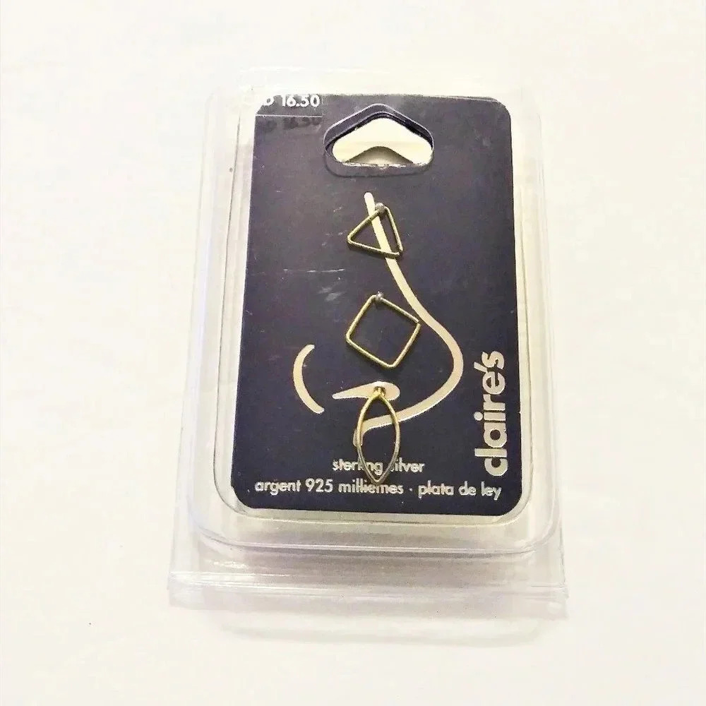 Claire's Sterling Silver 3pc Nose Ring‎ Set